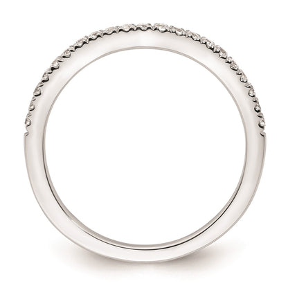 0.15ct. CZ Solid Real 14k White Gold Wedding Wedding Band Ring