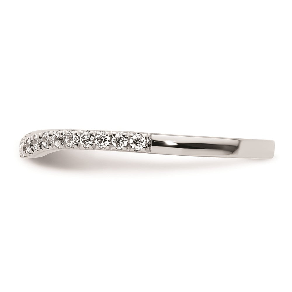 14k White Gold Real Diamond Wedding Band