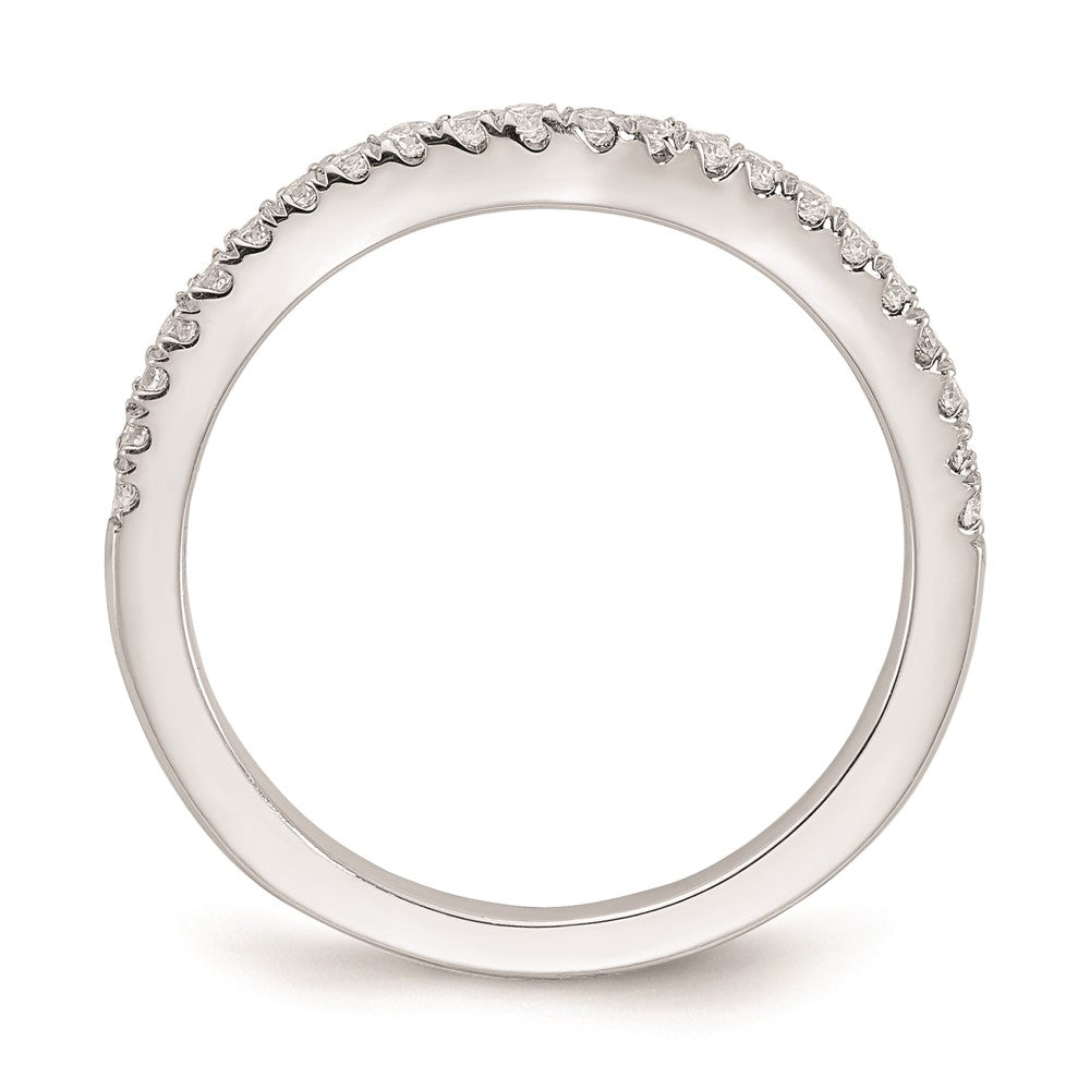 0.18ct. CZ Solid Real 14k White Gold Wedding Wedding Band Ring