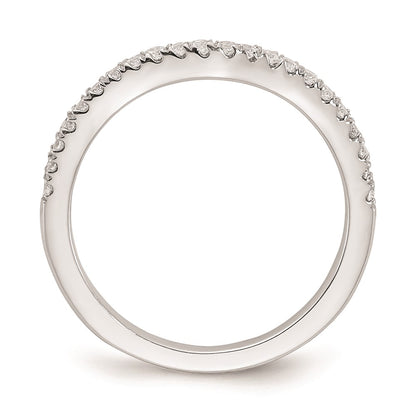0.18ct. CZ Solid Real 14k White Gold Wedding Wedding Band Ring