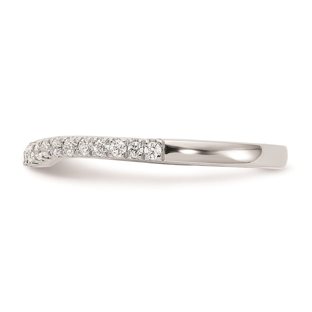 0.18ct. CZ Solid Real 14k White Gold Wedding Wedding Band Ring