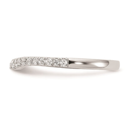 0.18ct. CZ Solid Real 14k White Gold Wedding Wedding Band Ring