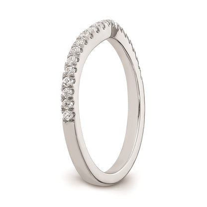0.18ct. CZ Solid Real 14k White Gold Wedding Wedding Band Ring