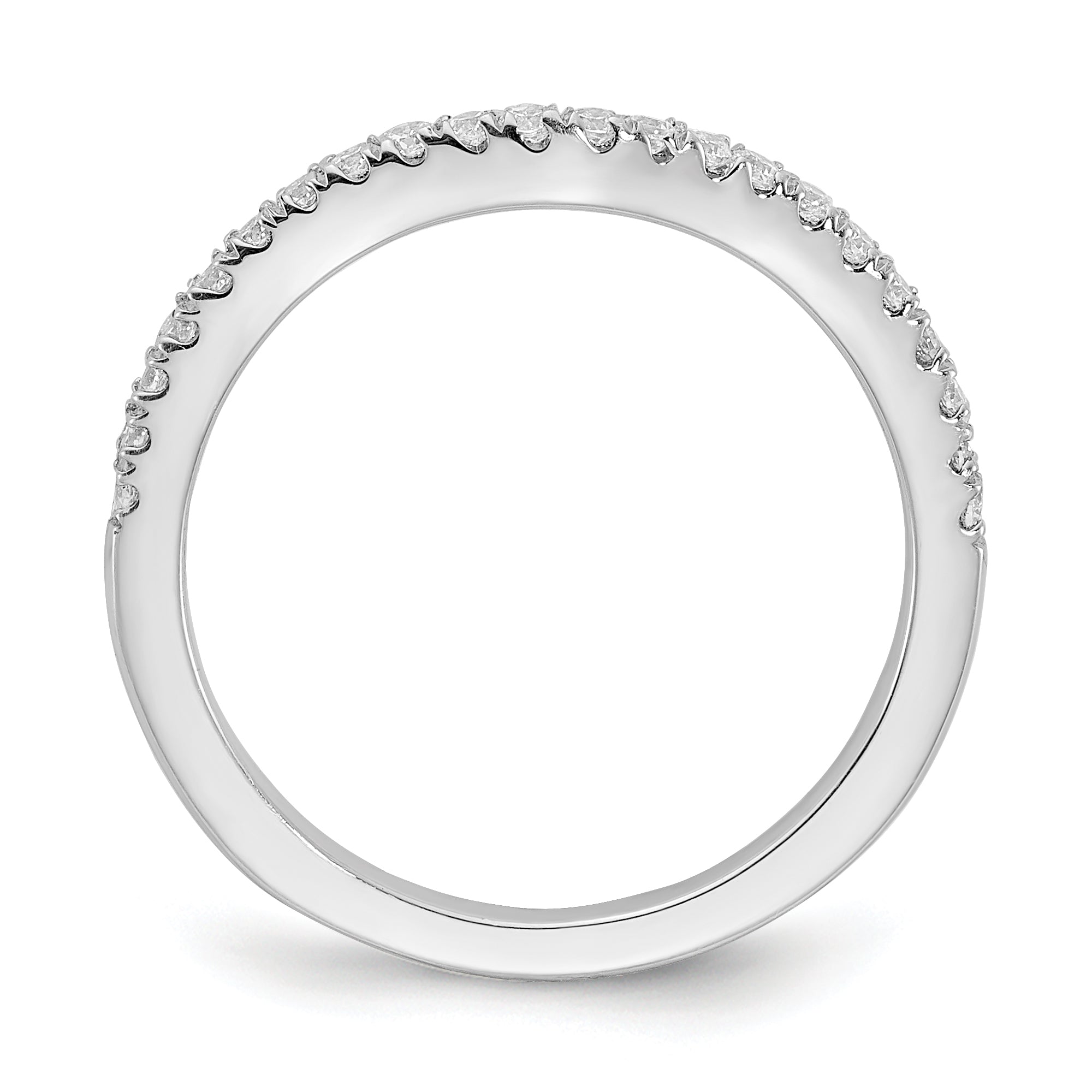 0.15ct. CZ Solid Real 14k White Gold Wed Wedding Band Ring