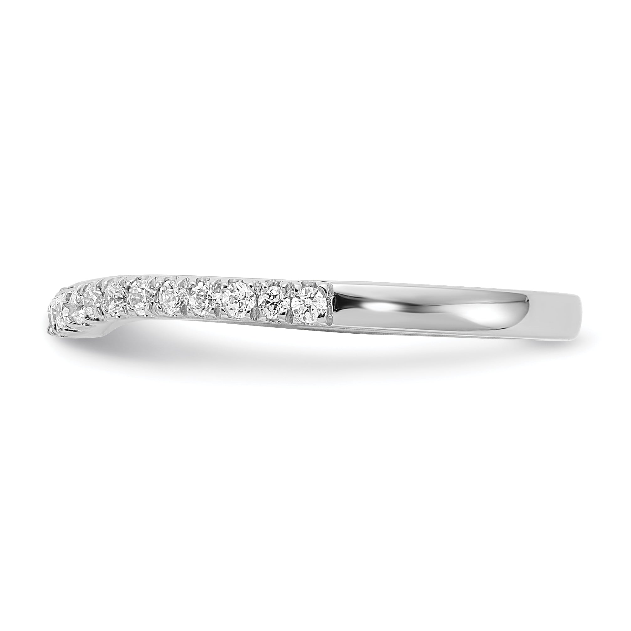 0.15ct. CZ Solid Real 14k White Gold Wed Wedding Band Ring