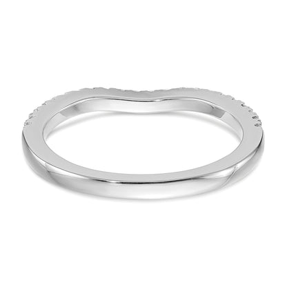 0.15ct. CZ Solid Real 14k White Gold Wed Wedding Band Ring