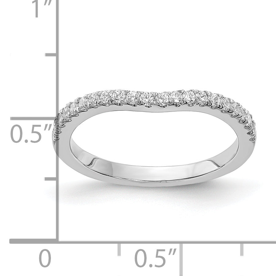 0.15ct. CZ Solid Real 14k White Gold Wed Wedding Band Ring