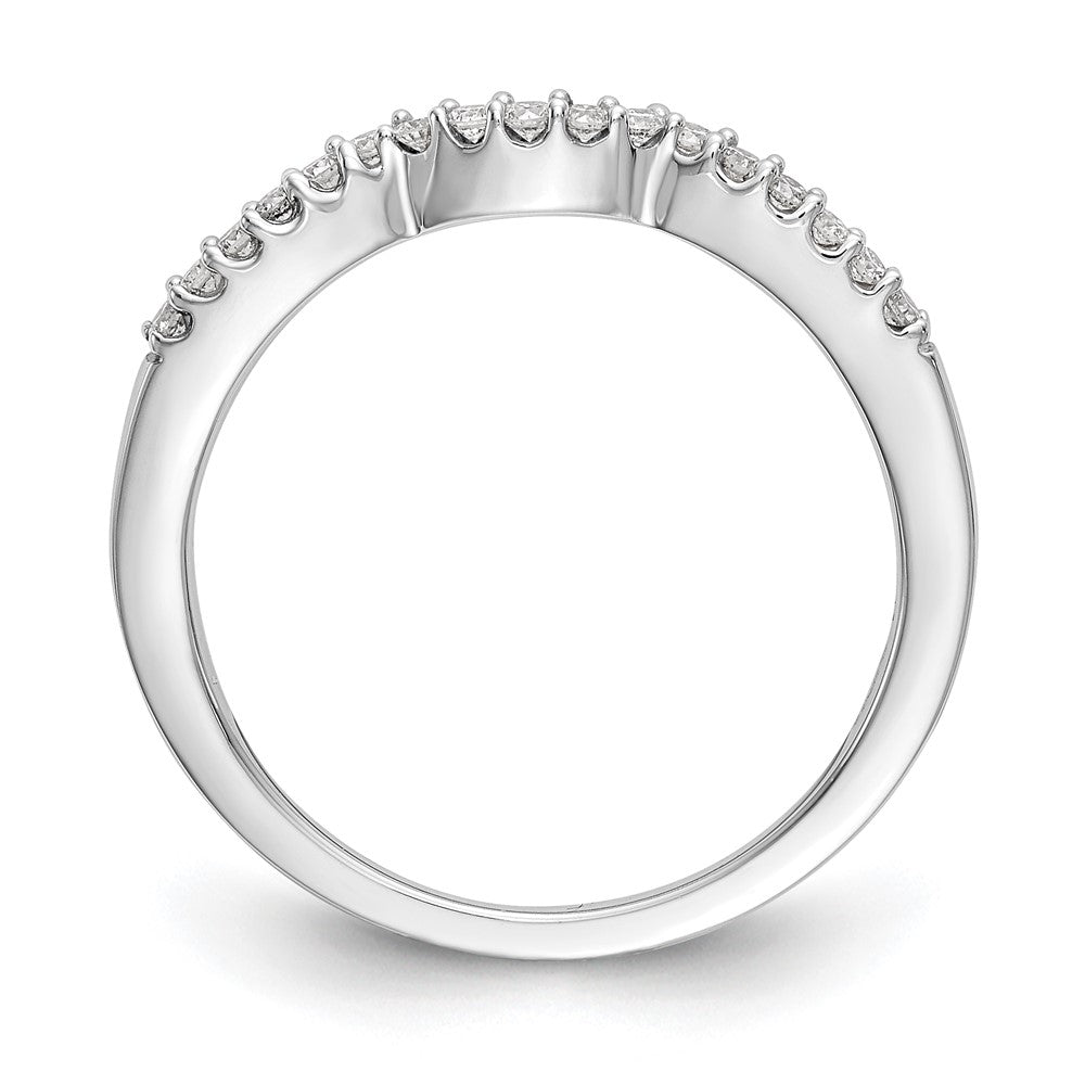 0.20ct. CZ Solid Real 14k White Gold Wedding Wedding Band Ring