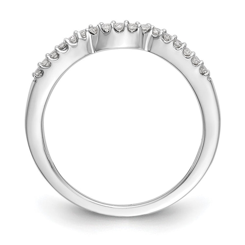 14k White Gold Real Diamond Wedding Band
