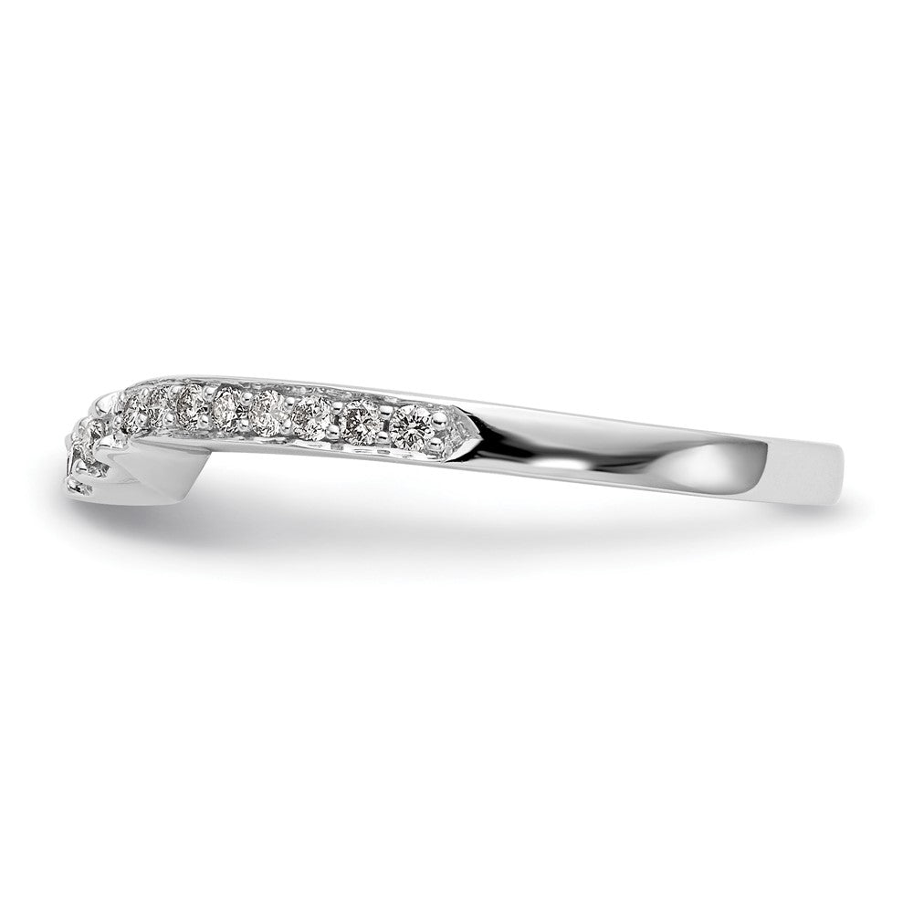 0.20ct. CZ Solid Real 14k White Gold Wedding Wedding Band Ring