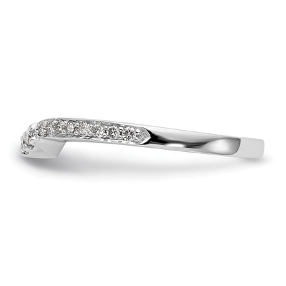 14k White Gold Real Diamond Wedding Band