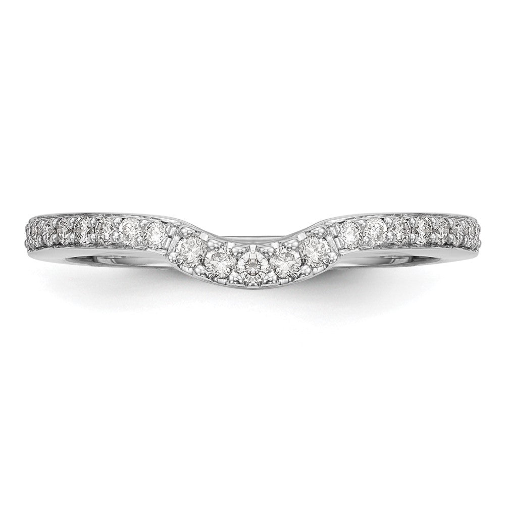 14k White Gold Real Diamond Wedding Band