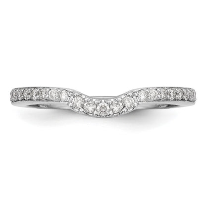 14k White Gold Real Diamond Wedding Band