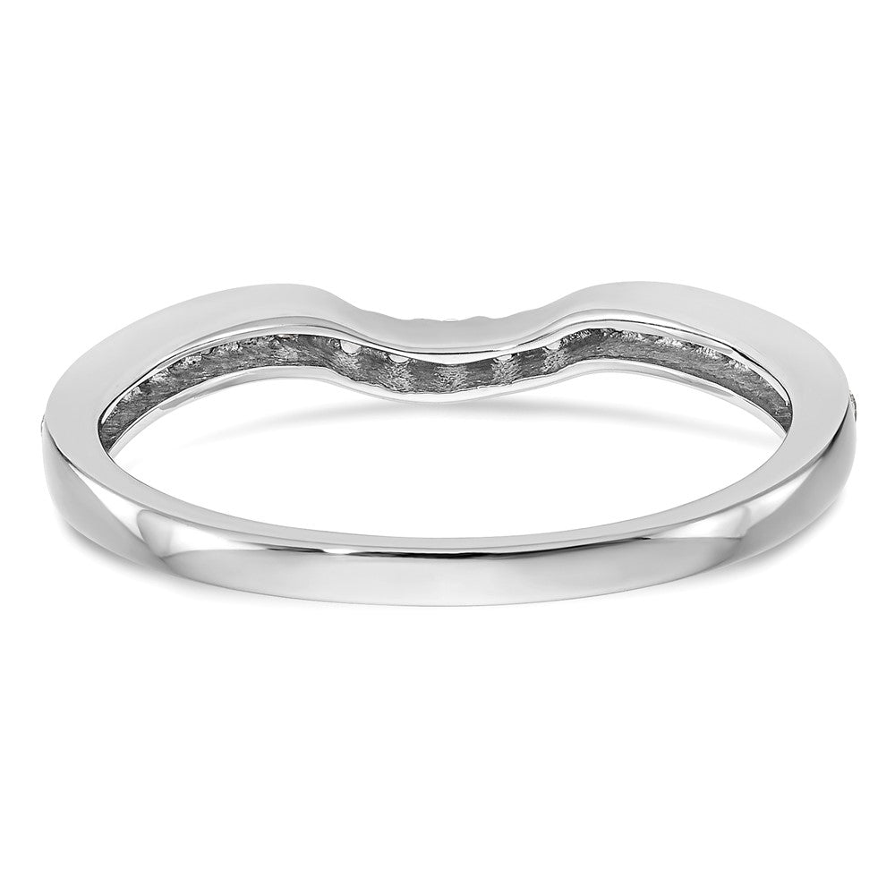 0.20ct. CZ Solid Real 14k White Gold Wedding Wedding Band Ring