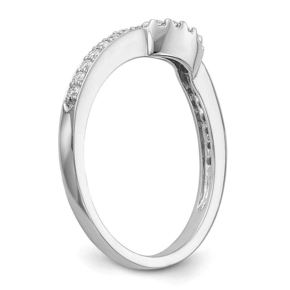 14k White Gold Real Diamond Wedding Band
