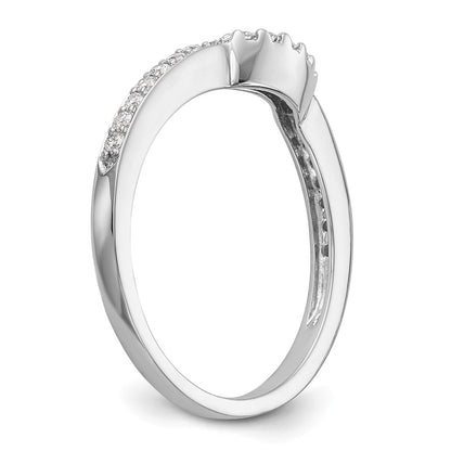 14k White Gold Real Diamond Wedding Band