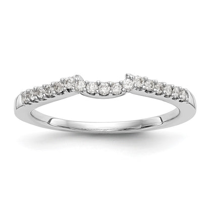 0.20ct. CZ Solid Real 14k White Gold Wedding Wedding Band Ring
