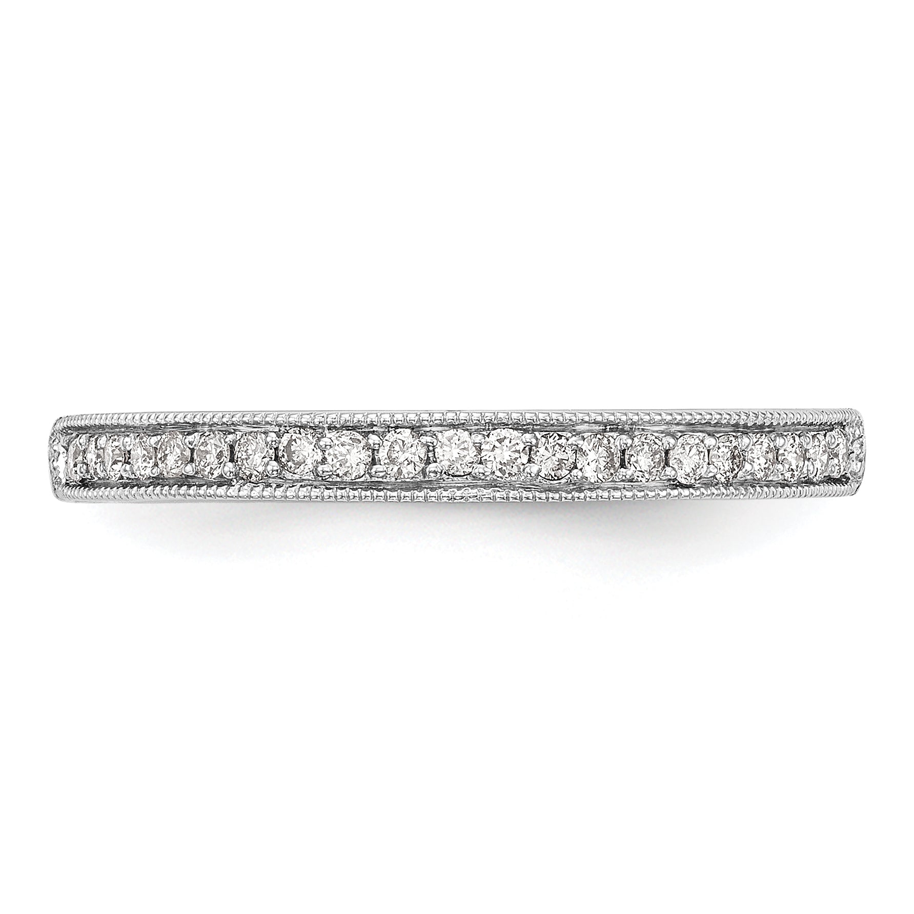 0.13ct. CZ Solid Real 14k White Gold Wedding Wedding Band Ring