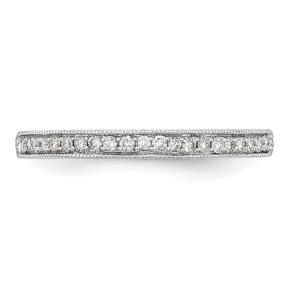 0.13ct. CZ Solid Real 14k White Gold Wedding Wedding Band Ring