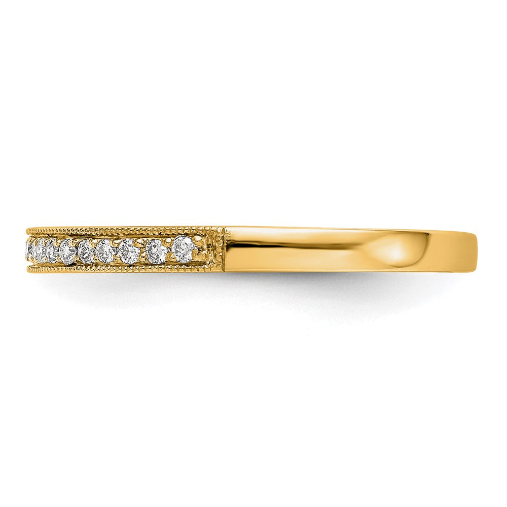 14k Yellow Gold Real Diamond Wedding Band