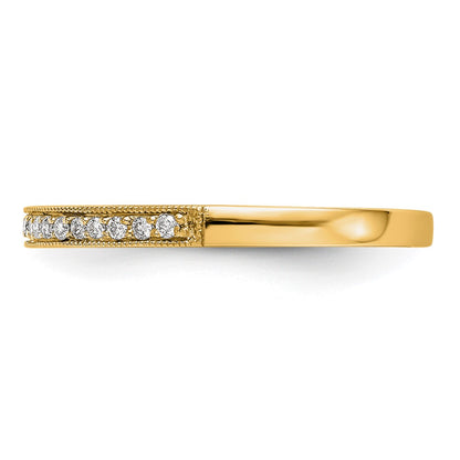 14k Yellow Gold Real Diamond Wedding Band