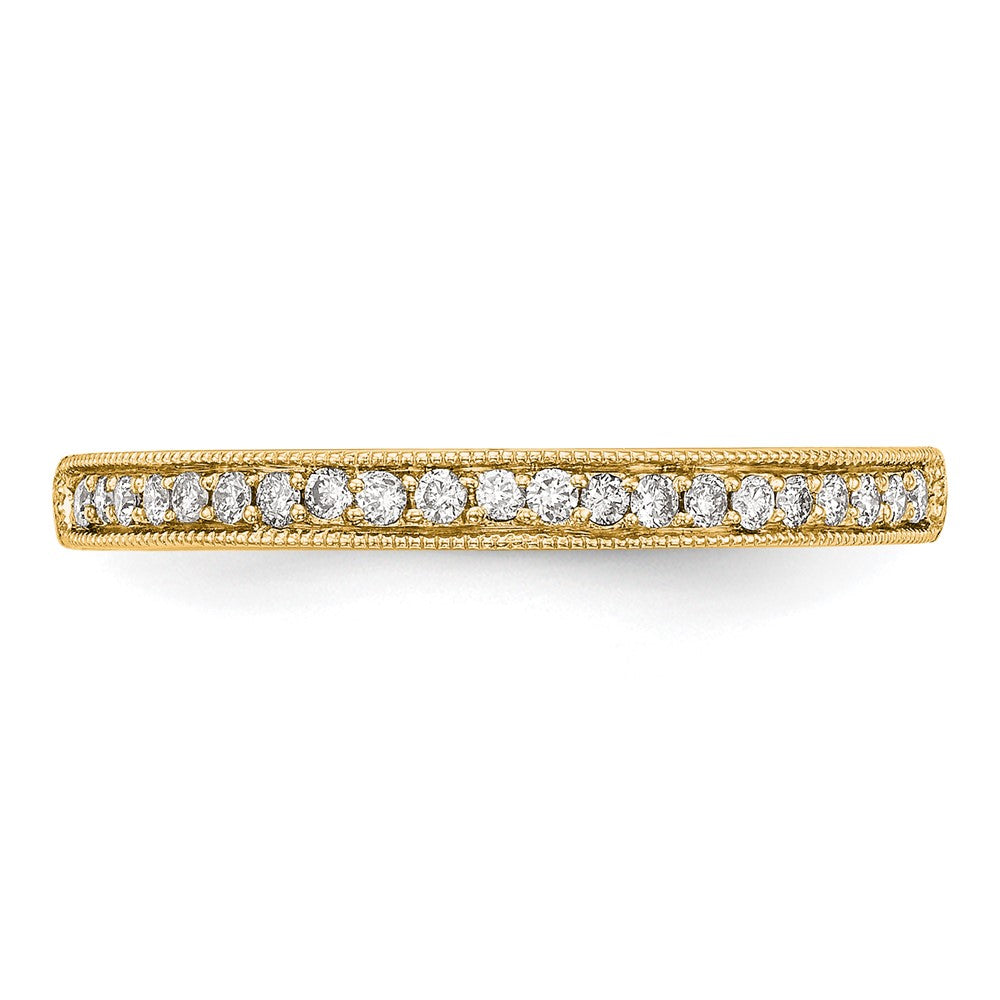 14k Yellow Gold Real Diamond Wedding Band