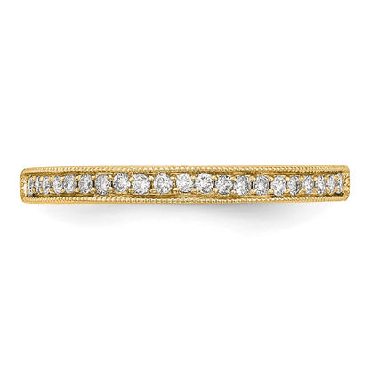 14k Yellow Gold Real Diamond Wedding Band