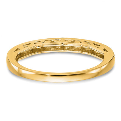 14k Yellow Gold Real Diamond Wedding Band