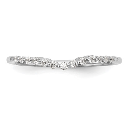 0.15ct. CZ Solid Real 14k White Gold Wedding Wedding Band Ring