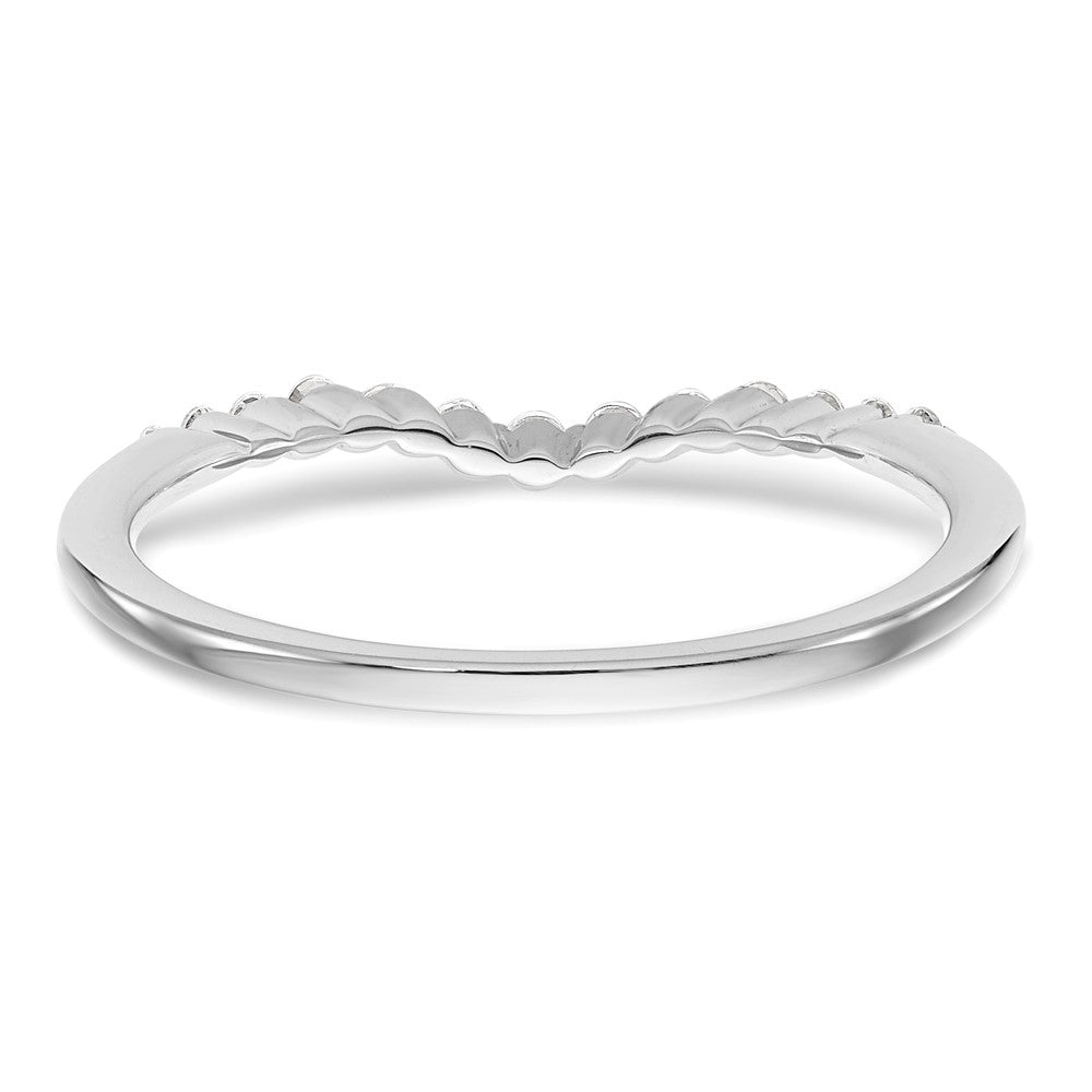 0.15ct. CZ Solid Real 14k White Gold Wedding Wedding Band Ring