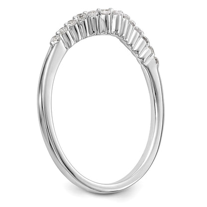 0.15ct. CZ Solid Real 14k White Gold Wedding Wedding Band Ring