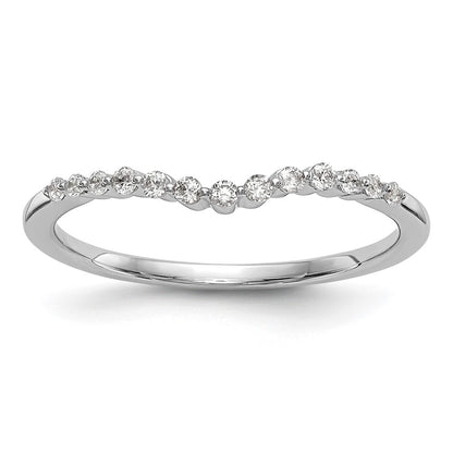 0.15ct. CZ Solid Real 14k White Gold Wedding Wedding Band Ring