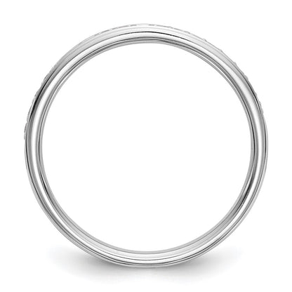 14k White Gold Real Diamond Wedding Band