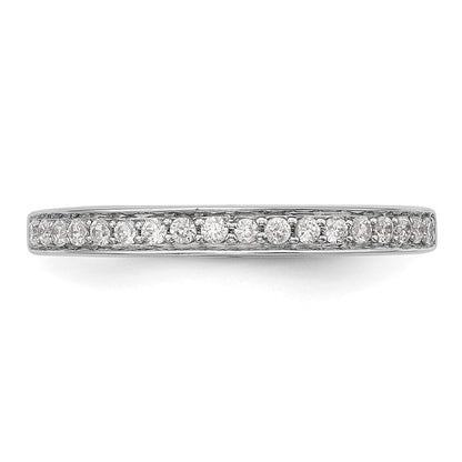 14k White Gold Real Diamond Wedding Band