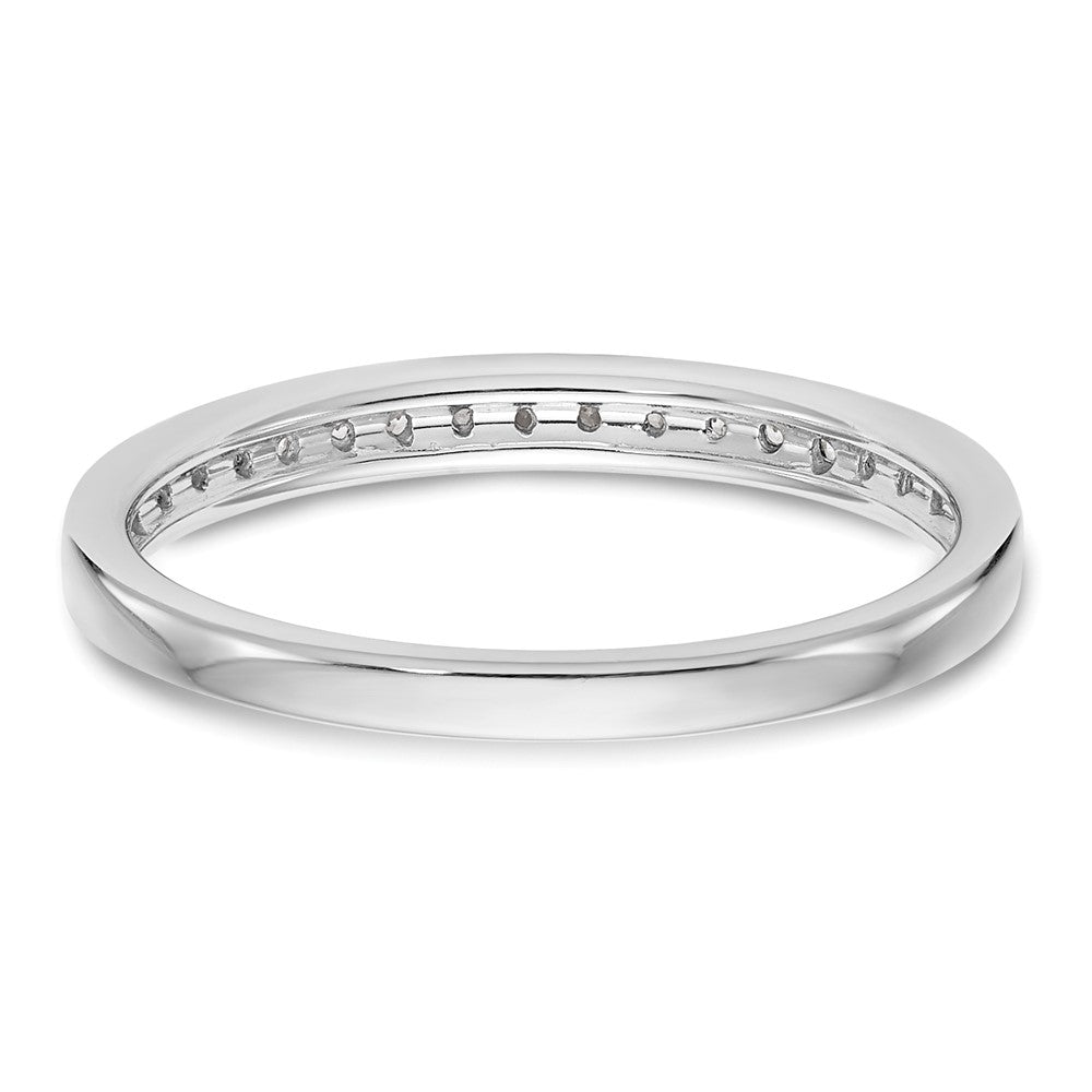14k White Gold Real Diamond Wedding Band