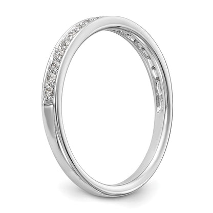 14k White Gold Real Diamond Wedding Band