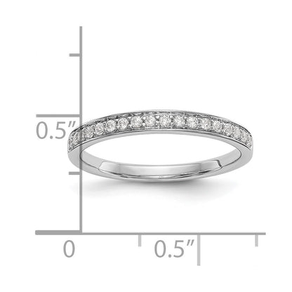 14k White Gold Real Diamond Wedding Band