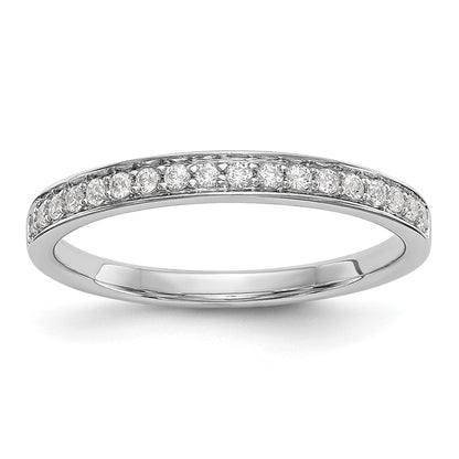 0.18ct. CZ Solid Real 14k White Gold Wedding Wedding Band Ring