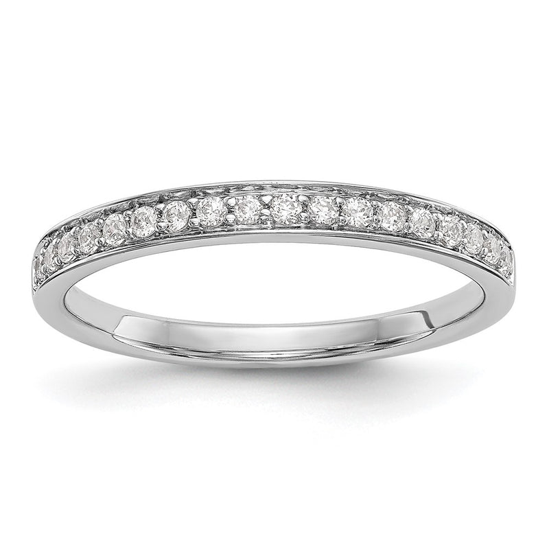 14k White Gold Real Diamond Wedding Band