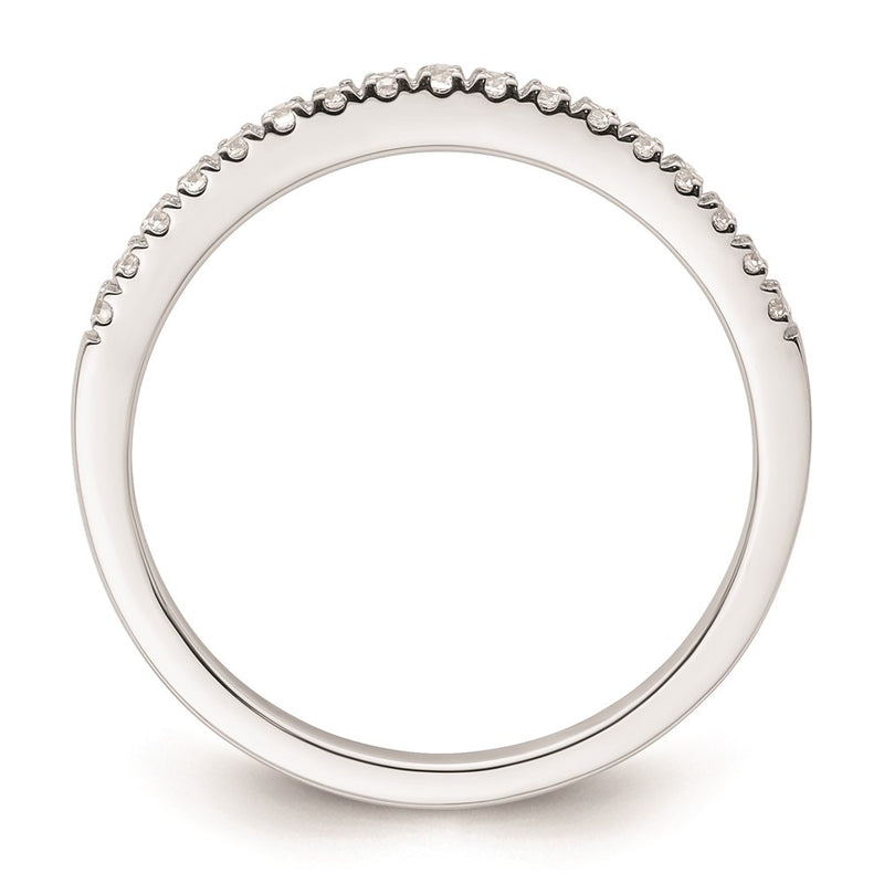 14k White Gold Real Diamond Wedding Band