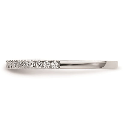 14k White Gold Real Diamond Wedding Band