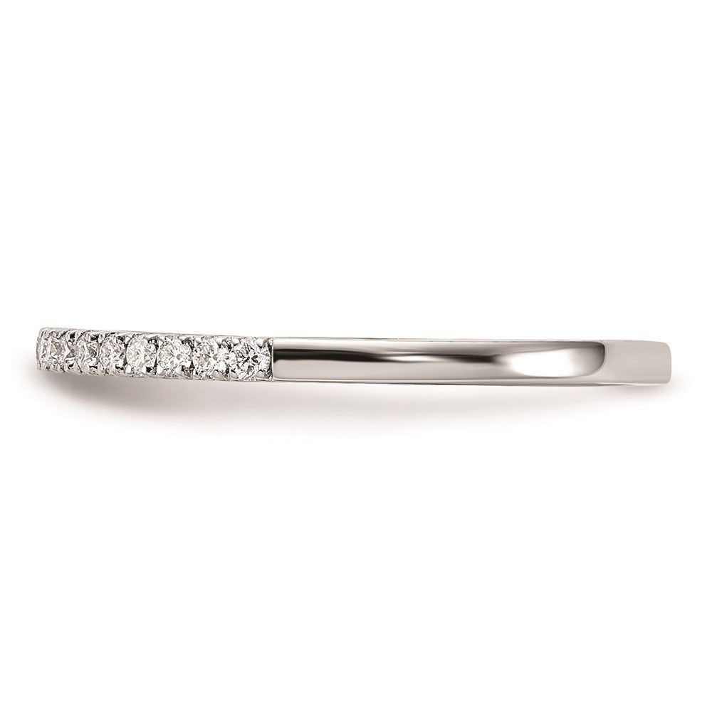 0.19ct. CZ Solid Real 14k White Gold Wedding Wedding Band Ring