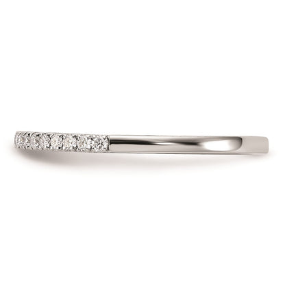 0.19ct. CZ Solid Real 14k White Gold Wedding Wedding Band Ring