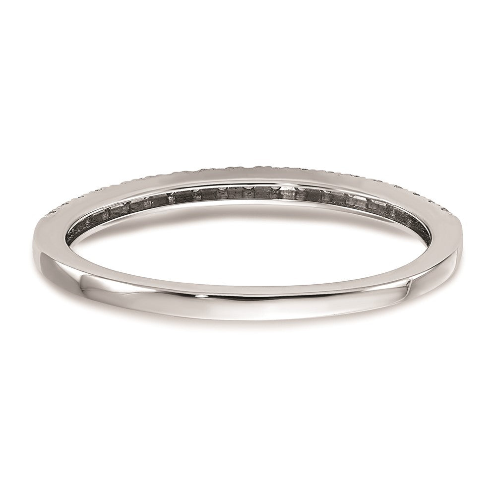 0.19ct. CZ Solid Real 14k White Gold Wedding Wedding Band Ring