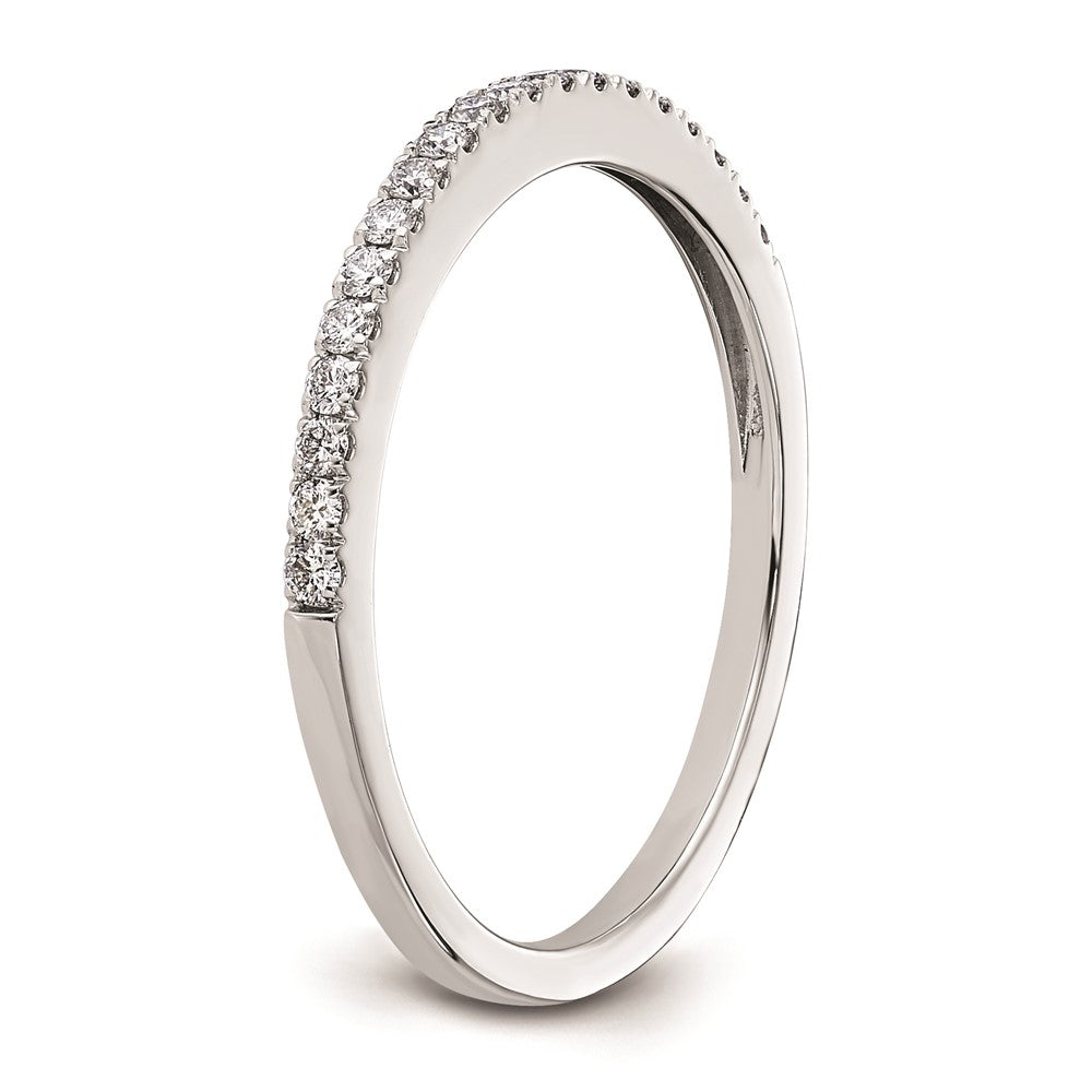 0.19ct. CZ Solid Real 14k White Gold Wedding Wedding Band Ring