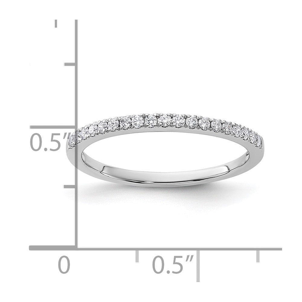 0.19ct. CZ Solid Real 14k White Gold Wedding Wedding Band Ring