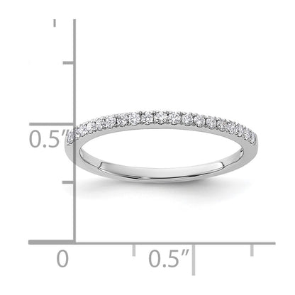 14k White Gold Real Diamond Wedding Band