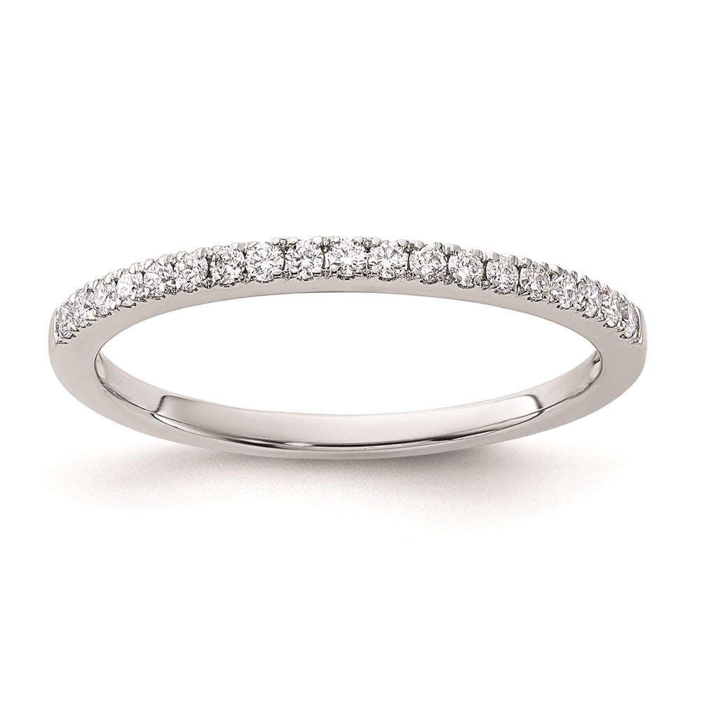 0.19ct. CZ Solid Real 14k White Gold Wedding Wedding Band Ring