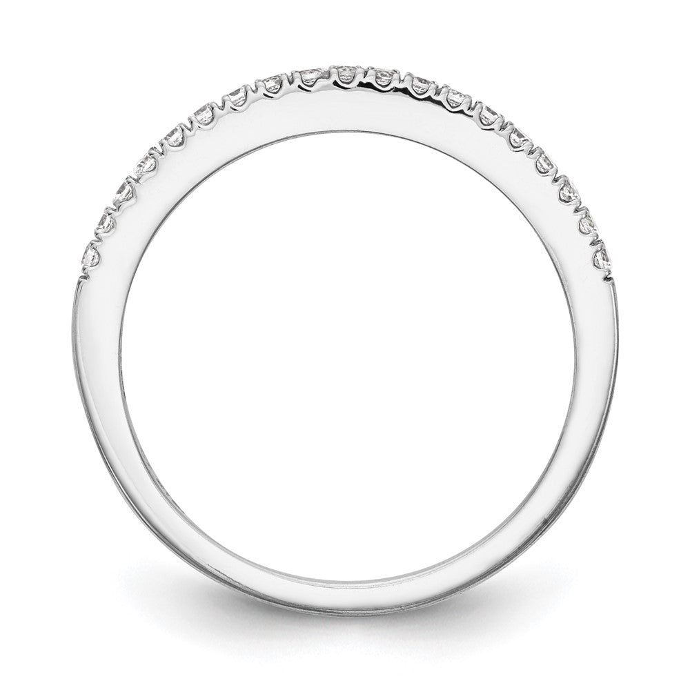 14k White Gold Real Diamond Wedding Band