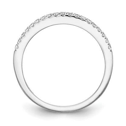14k White Gold Real Diamond Wedding Band